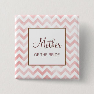 Roze Chevron Moeder van de Bride Button