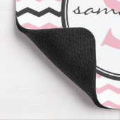 Roze Chevron Monogram Muismat (Hoek)