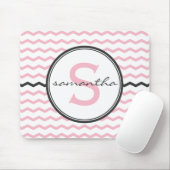 Roze Chevron Monogram Muismat (Met muis)