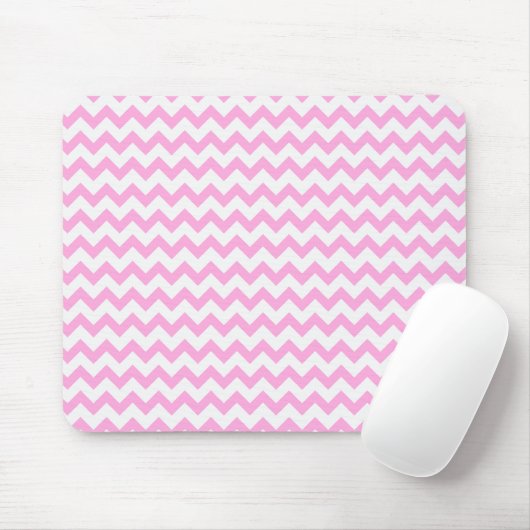 Roze Chevron Muismat (Met muis)