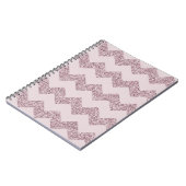 Roze Chevron Nep Glitter Notitieboek (Linkerzijde)