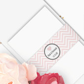 Roze Chevron of kies kleur Ronde Sticker