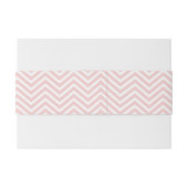 Roze Chevron of Kies Kleur  Uitnodigingen Wikkel (Achterkant Voorbeeld)