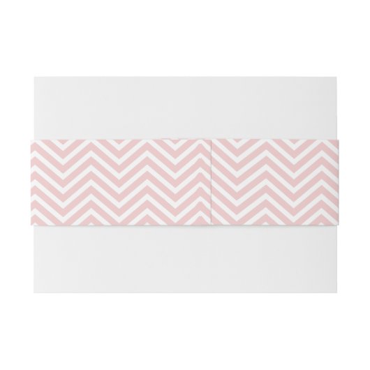 Roze Chevron of Kies Kleur  Uitnodigingen Wikkel (Achterkant Voorbeeld)