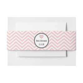 Roze Chevron of Kies Kleur  Uitnodigingen Wikkel