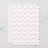 Roze Chevron Owl Baby shower Uitnodiging (Achterkant)