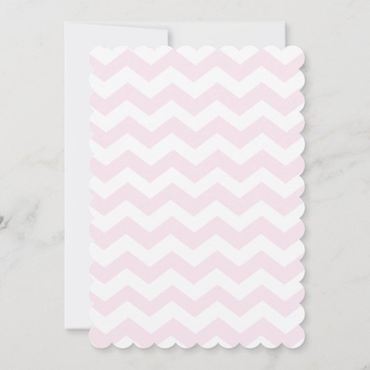 Roze Chevron Owl Baby shower Uitnodiging (Achterkant)