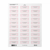 Roze Chevron Patroon Adres Label (Full Sheet)
