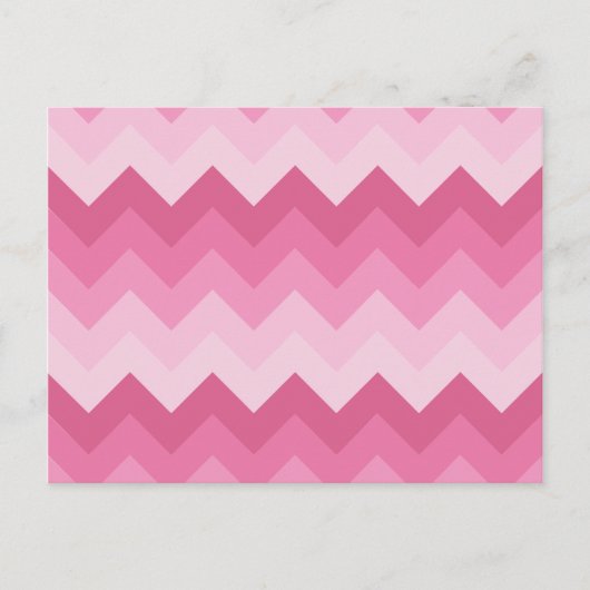Roze chevron-patroon briefkaart (Voorkant)