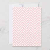 Roze Chevron Picknick Verjaardagsfeest Uitnodiging (Achterkant)