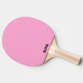 Roze chevron pingpong paddle voor tafeltennis tafeltennisbatje (Zijkant)