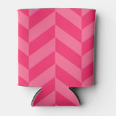 Roze Chevron Stijlvolle Drankenaccessoire Blikjeskoeler (Voorkant)