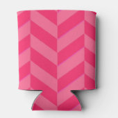Roze Chevron Stijlvolle Drankenaccessoire Blikjeskoeler (Achterkant)