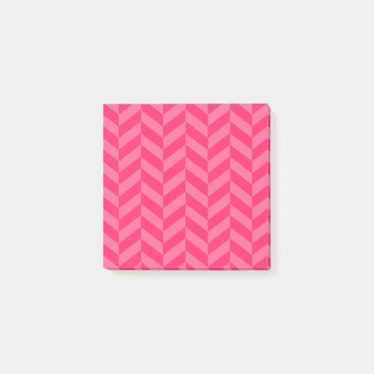 Roze Chevron Stijlvolle Sticky Notes voor Organise (Voorkant)
