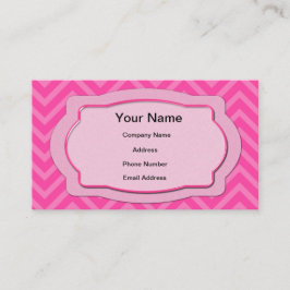 Roze Chevron Stripes Visitekaartje