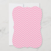 Roze Chevron Wedding Invitations Kaart (Achterkant)