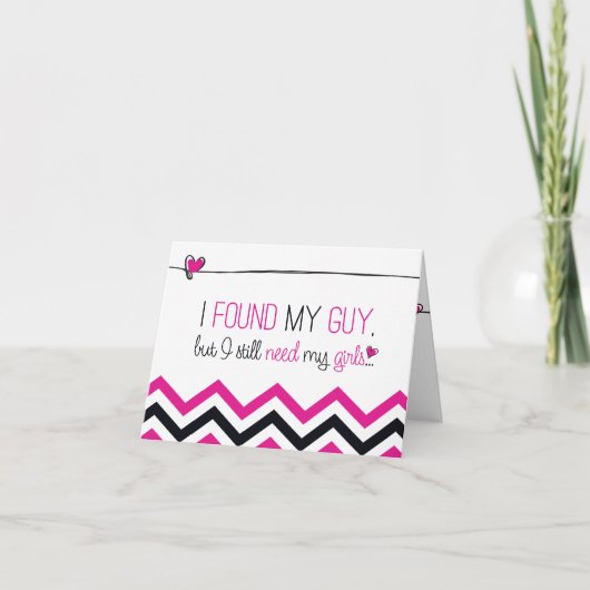 Roze Chevron, word jij mijn Maid of Honor? Kaart (Voorkant)
