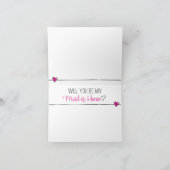 Roze Chevron, word jij mijn Maid of Honor? Kaart (Binnen)