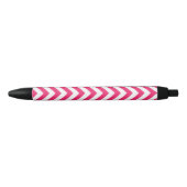 Roze Chevron Zwarte Inkt Pen (Voorkant)