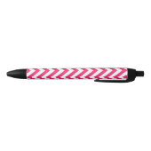 Roze Chevron Zwarte Inkt Pen (Bodem)