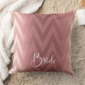 Roze Chevronglitter Bruidsmeisjesfeest Kussen (Deken)
