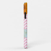 Roze Chevrons & Daisies Case-Mate iPhone Case (Achterkant/rechts)