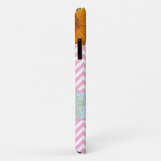 Roze Chevrons & Daisies Case-Mate iPhone Case (Achterkant/rechts)