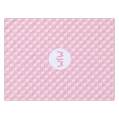 Roze Chi Ro Cross betegeld met Initialen Tafelkleed (Voorkant (Horizontaal))