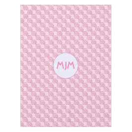 Roze Chi Ro Cross betegeld met Initialen Tafelkleed