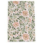 Roze Chic Bloemige Verjaardag Medium Cadeauzakje (Voorkant)