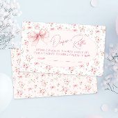 Roze Chic Bow Rozen Baby Meisje Douche Luier Raffl Informatiekaartje