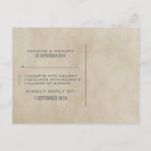 Roze Chic Chevron RSVP Briefkaart (Achterkant)