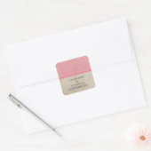 Roze Chic Chevron Wedding Stickers (Envelop)