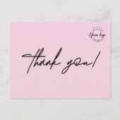 Roze Chic Custom Beauty Salon Logo Business Briefkaart (Voorkant)