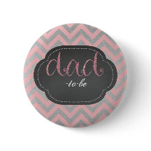 Roze chic dad-to-be knop