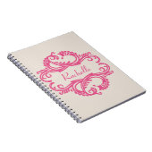 Roze Chic Damask Notitieboek (Rechterzijde)
