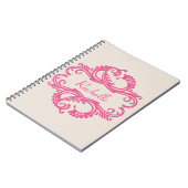 Roze Chic Damask Notitieboek (Linkerzijde)