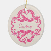 Roze Chic Damask Ornament (Links)
