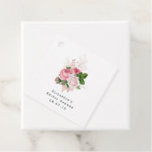 Roze Chic Floral en Damask Bedankjes Labels (In situ)