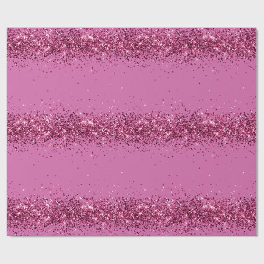 Roze Chic Glitter Sparkle Cadeaupapier (Vlak)