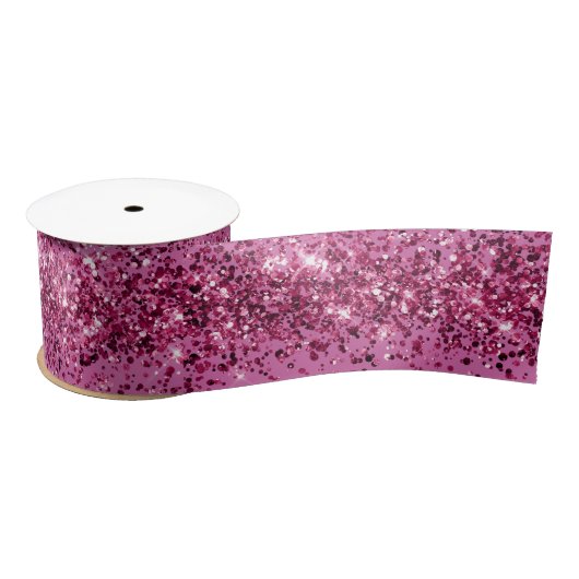 Roze Chic Glitter Sparkle Satijnen Lint (Spoel)