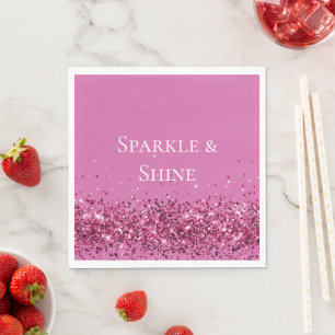 Roze Chic Glitter Sparkle Servet