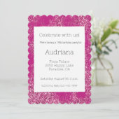 Roze Chic Glitzy Glitter Sparkle 16e verjaardag Kaart (Staand voorkant)