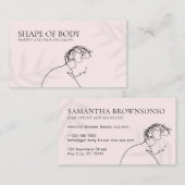 Roze Chic Haarstylist Woman Visitekaartje (Voorkant / Achterkant)