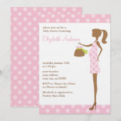 Roze Chic mama om Baby shower te worden Kaart (Voorkant / Achterkant)