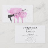 roze chic modern blaasbalkhaarstaarster visitekaartje (Voorkant / Achterkant)