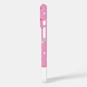 Roze Chic Monogram Eerste Letter iPhone 16 Hoesje (Achterkant / Links)