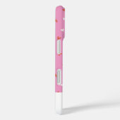 Roze Chic Monogram Eerste Letter iPhone 16 Hoesje (Achterkant / Rechts)