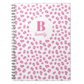 Roze Chic Monogram Naam Initiaal Notitieboek (Voorkant)