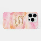 Roze Chic Moppie Motiverend iPhone Hoesje (Achterkant horizontaal)